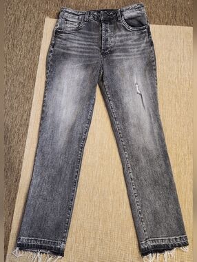 Kut From The Kloth High Rise Rosa Ankle Vintage Straight Jeans Distressed 4L